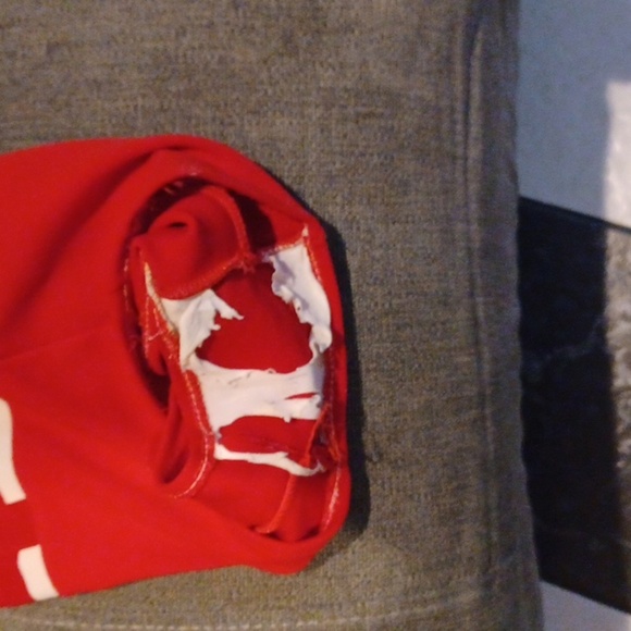 Vintage one piece, red & cream, measurements in photos - Picture 8 of 11